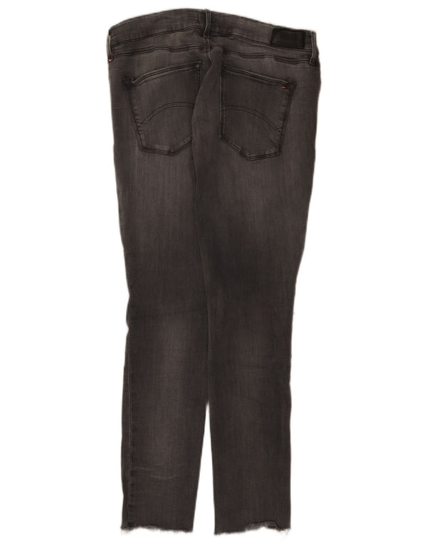 Jeans slim effetto consumato a vita media da donna Tommy Hilfiger W31 L27 cotone grigio
