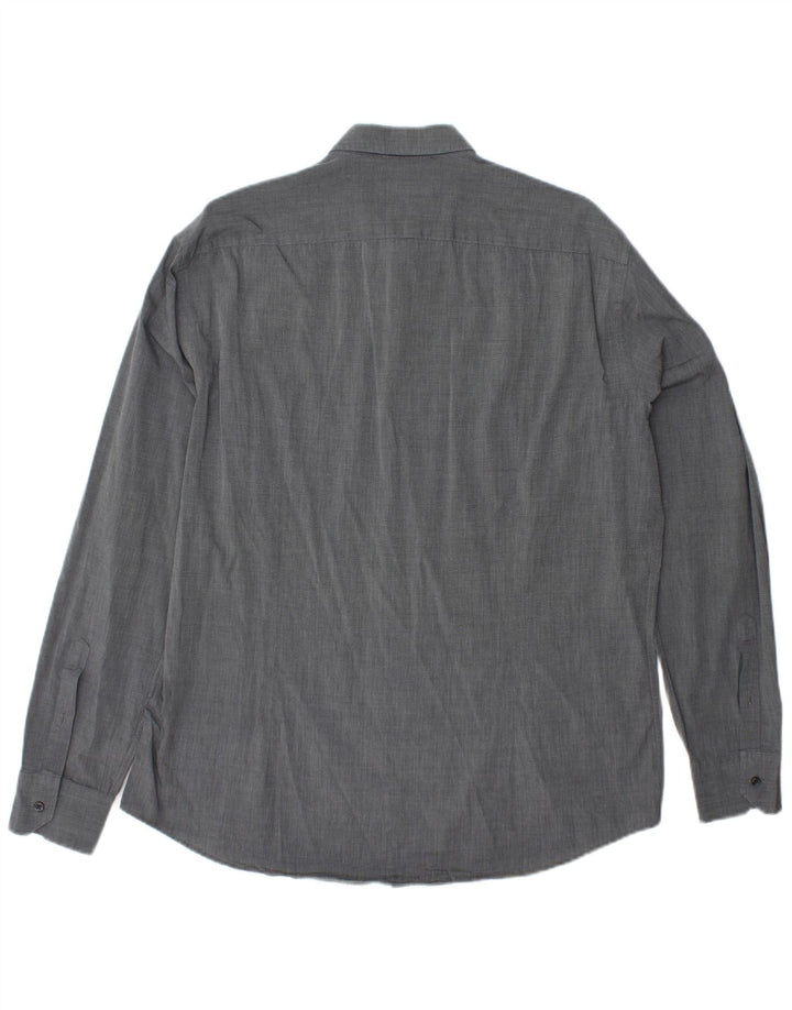 Camicia Uomo TRUSSARDI Taglia 43 Gessato Grande Grigio