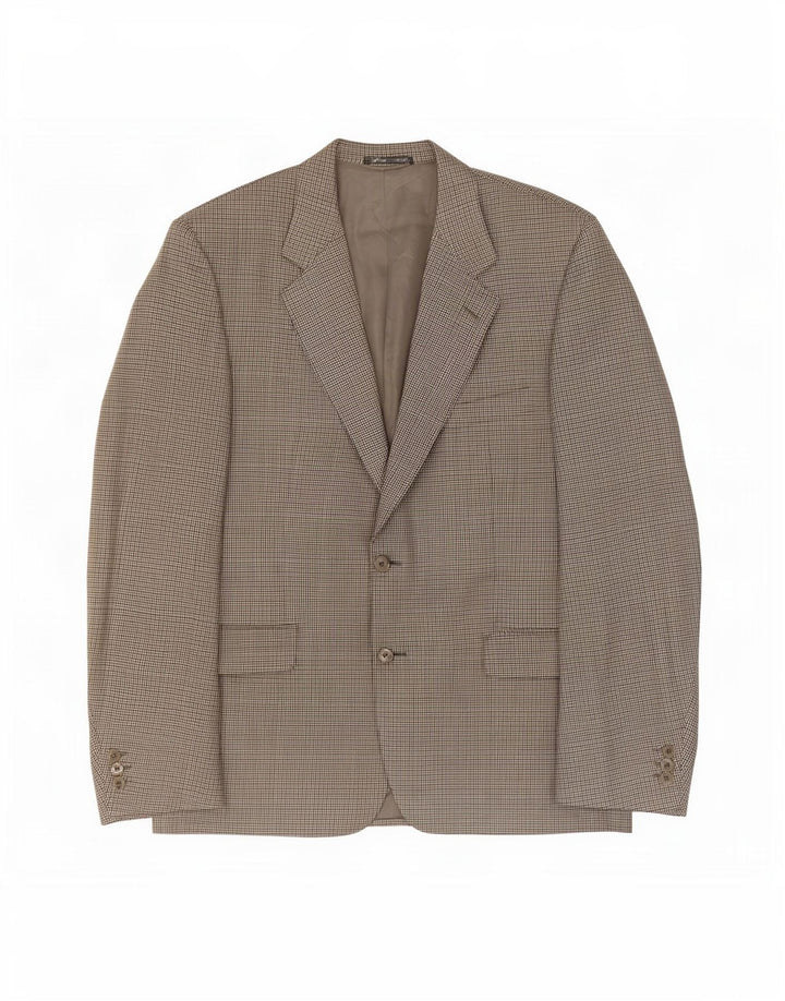 Corneliani Giacca Blazer 2 Bottoni Uomo IT 54 2XL Pied De Poule Grigio