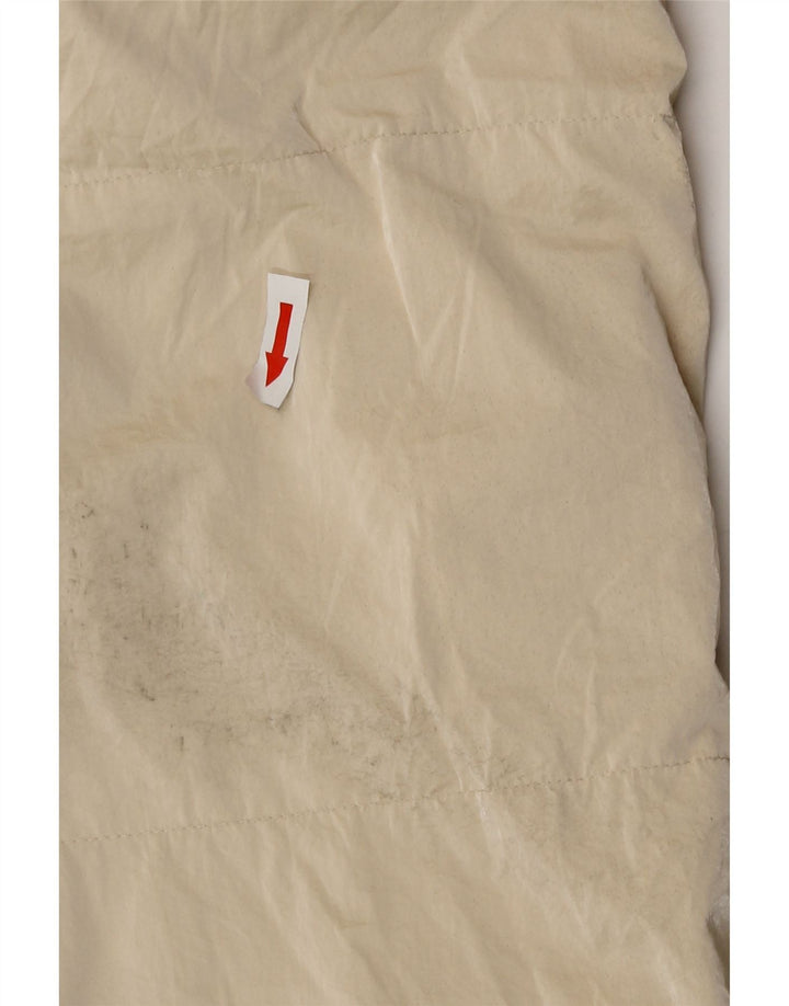 Gilet imbottito lungo oversize da donna Zara UK 10 piccolo poliestere beige