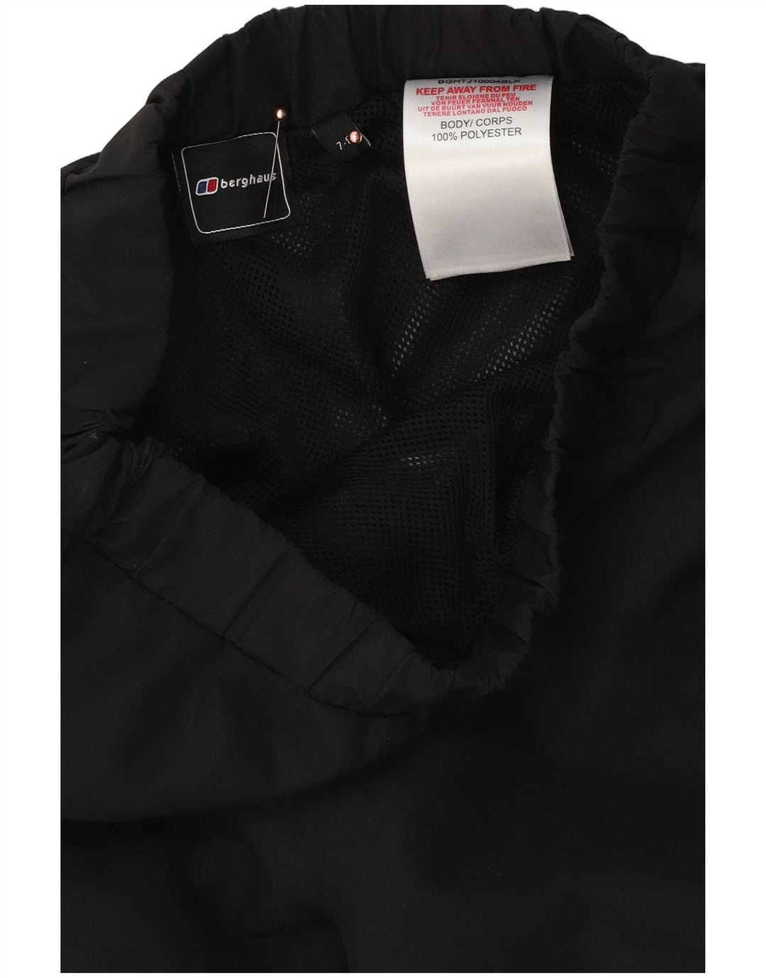 Pantaloni giacca a vento da bambino Berghaus 7-8 anni in poliestere nero