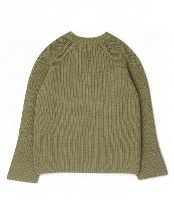 Maglione maglione girocollo oversize da donna Marks & Spencer UK 16 grande verde