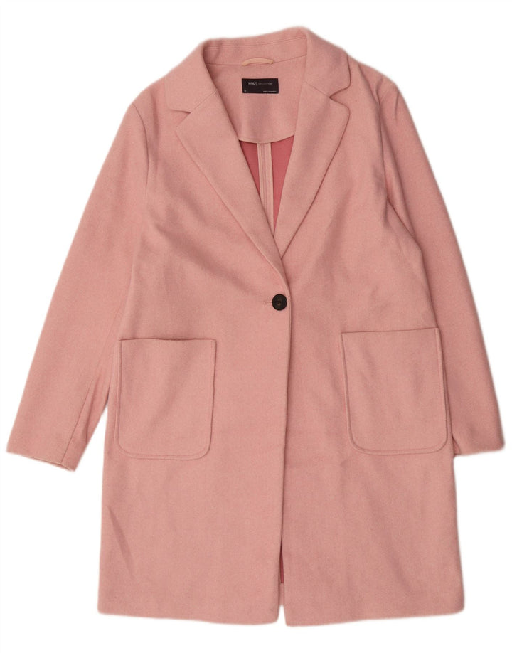 Cappotto da donna Marks & Spencer UK 12 Poliestere rosa medio