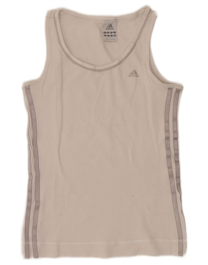 Canotta da donna Adidas UK 8 piccola in cotone bianco