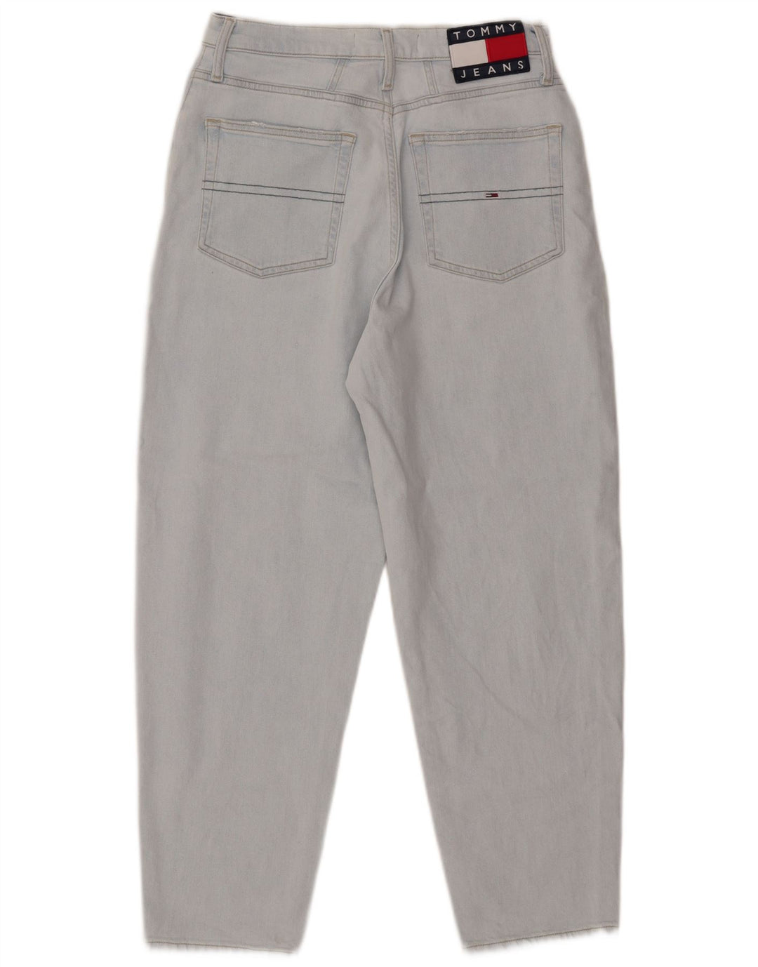 Jeans corti a vita alta da donna Tommy Hilfiger W28 L25 Blu