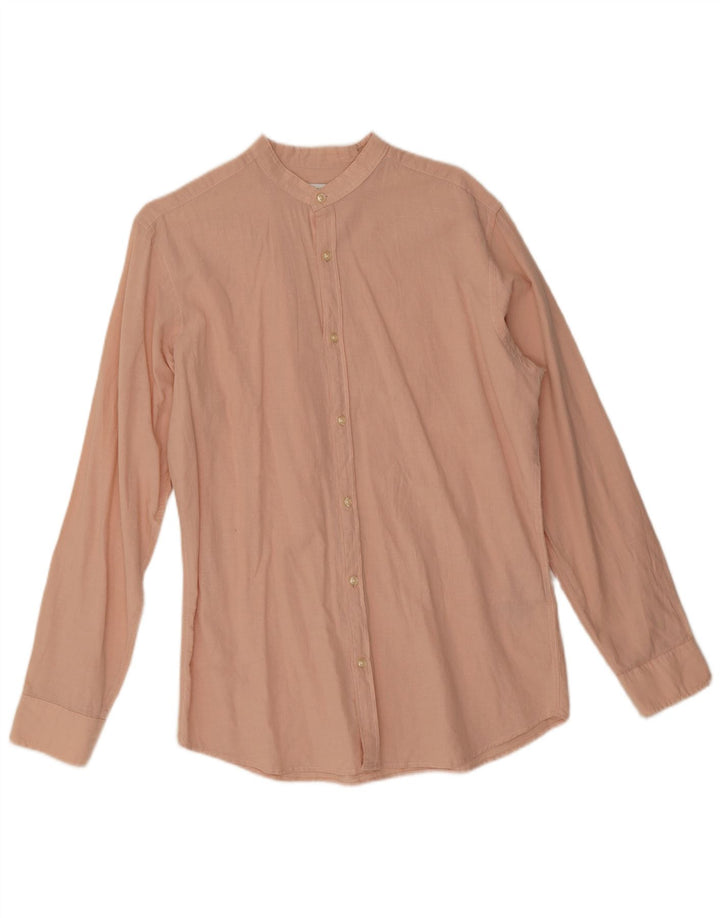 Camicia vintage da uomo in cotone rosa medio