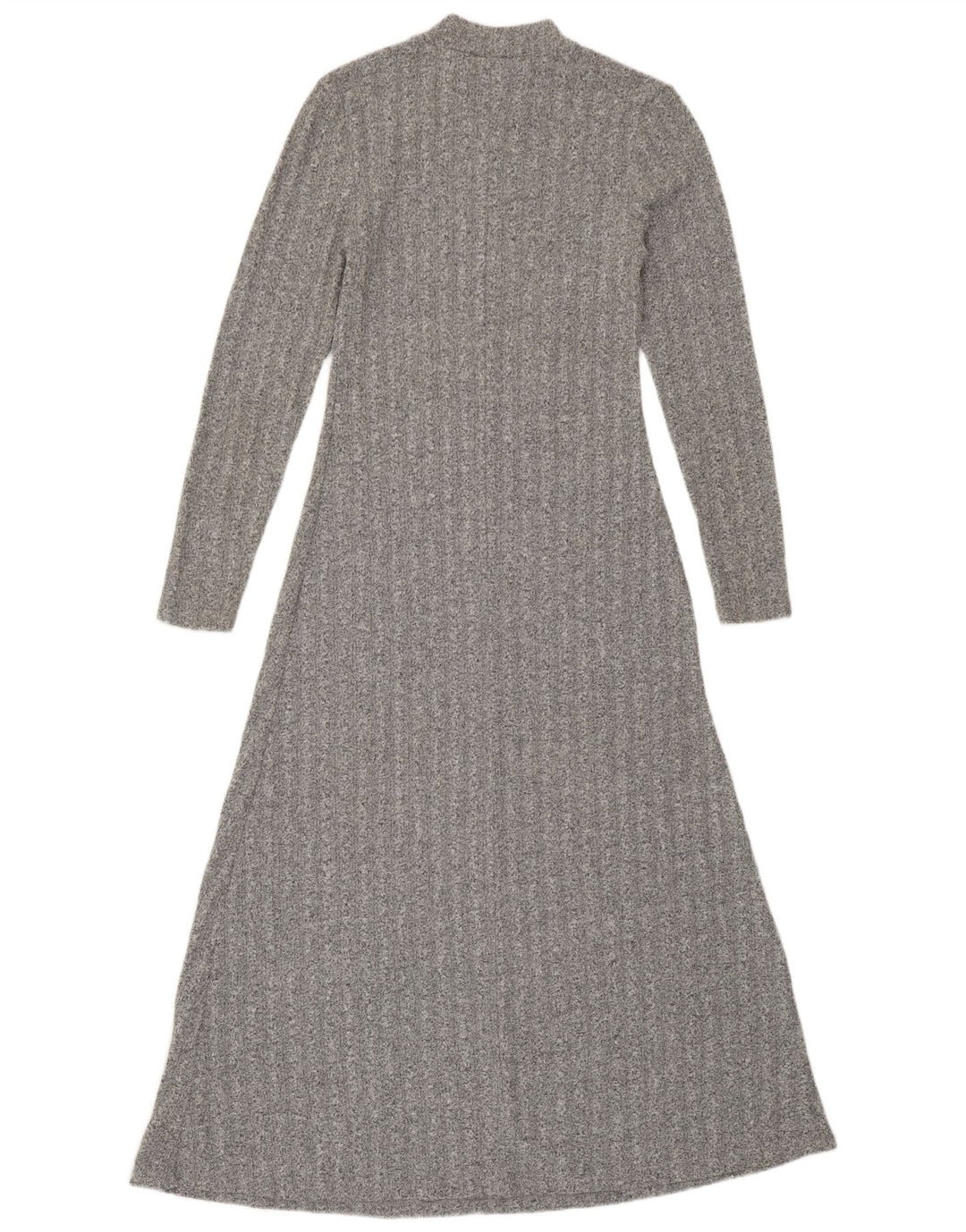 Abito maglione lungo maxi da donna Zara UK 12 Poliestere screziato grigio medio