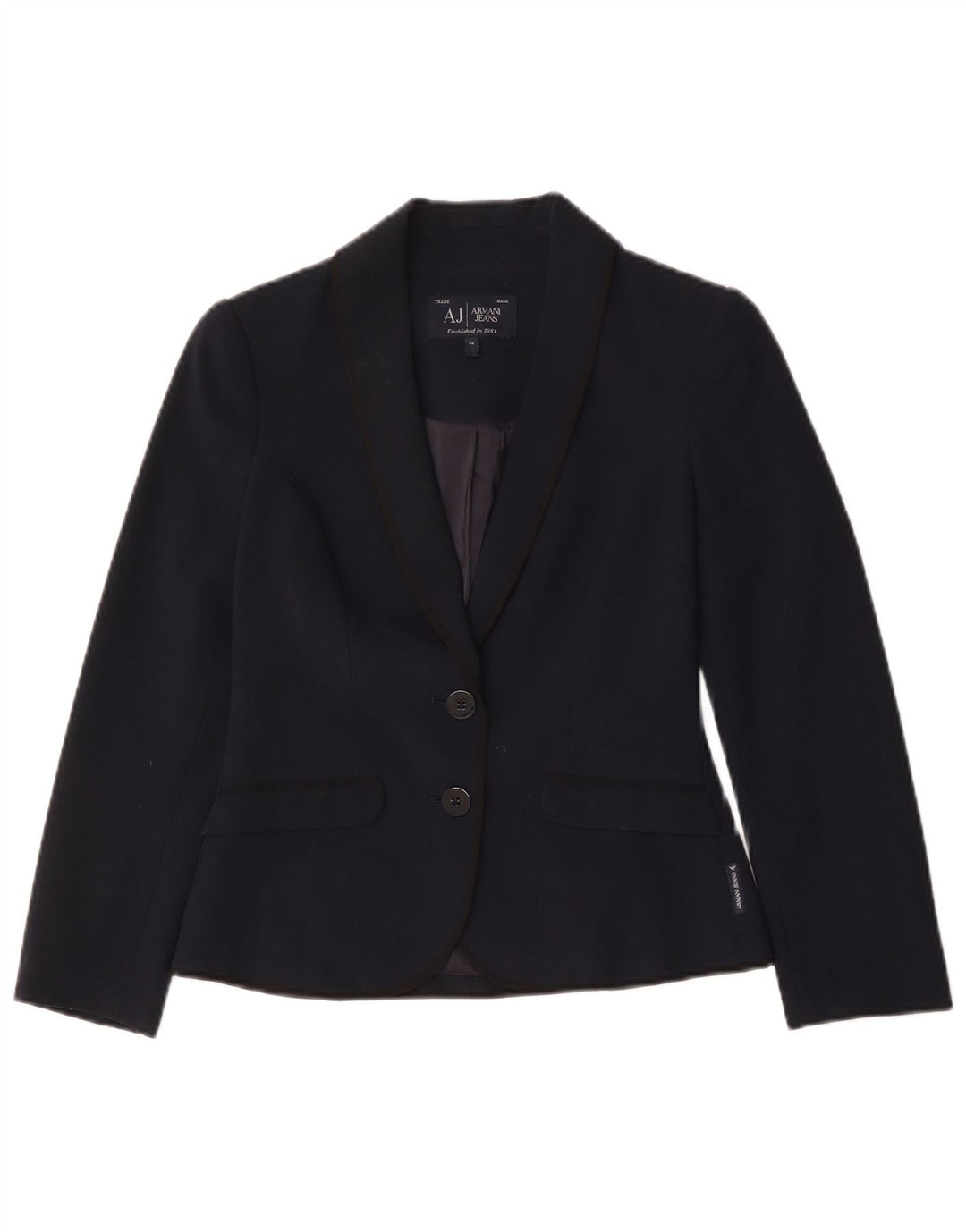 Giacca blazer da donna a 2 bottoni Armani Jeans IT 40 piccola blu navy