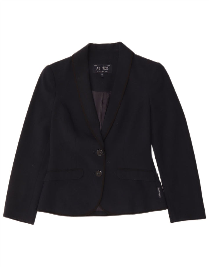 Giacca blazer da donna a 2 bottoni Armani Jeans IT 40 piccola blu navy
