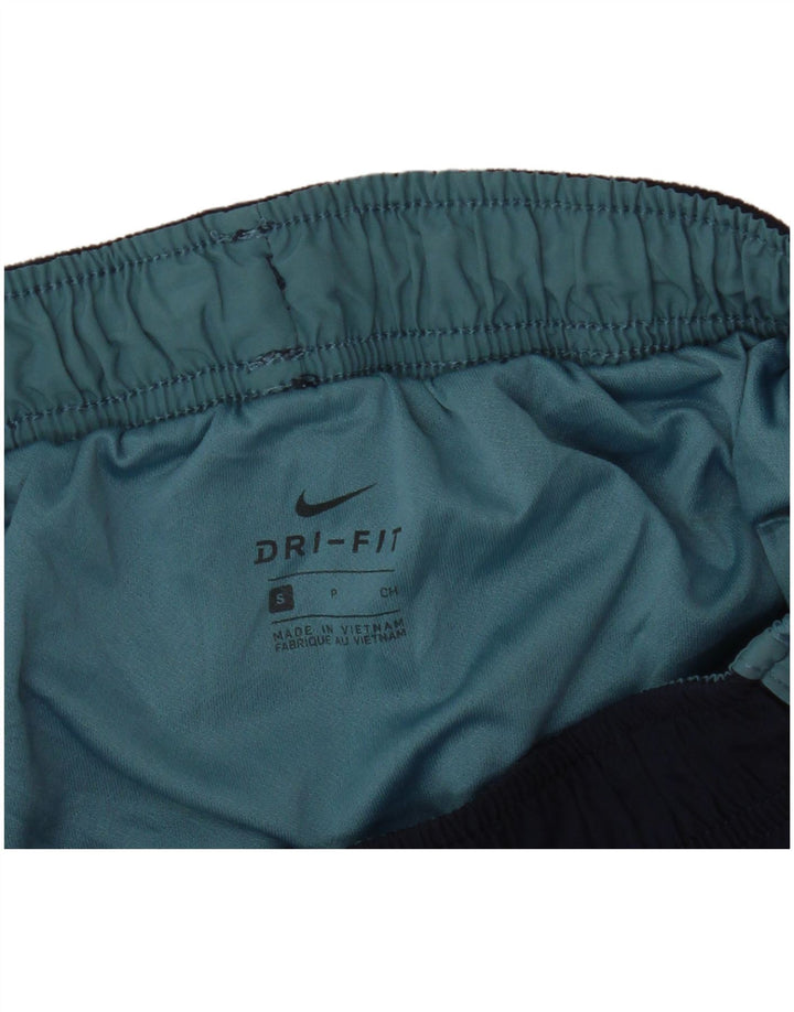 Pantaloncini sportivi Nike Dri Fit da donna UK 8 Small Blu Navy Colourblock