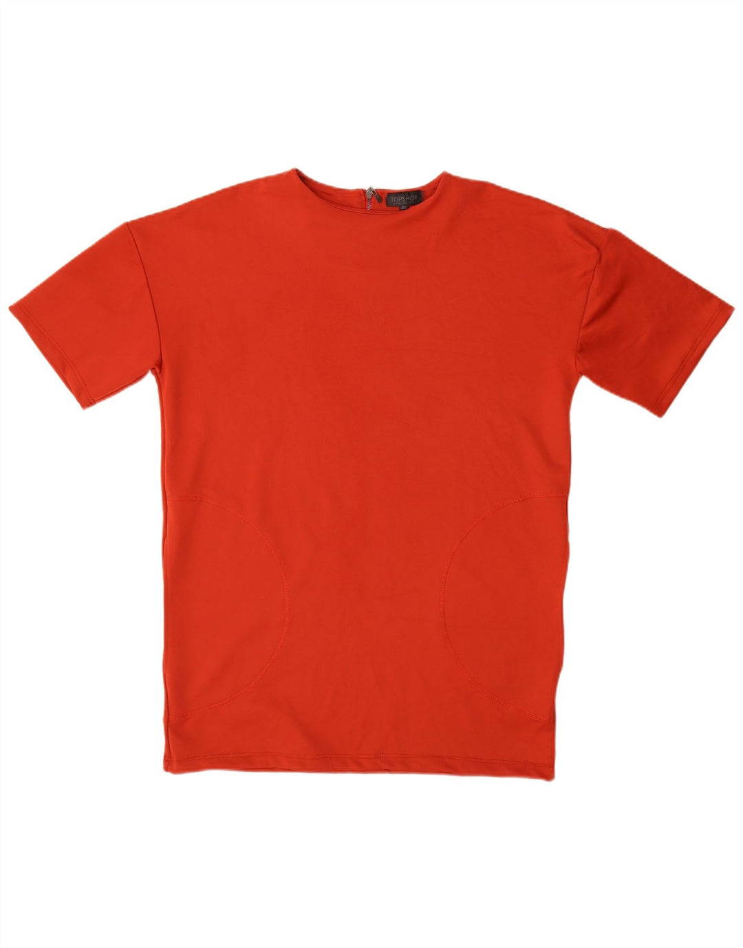 Abito t-shirt da donna Topshop UK 12 poliestere rosso medio