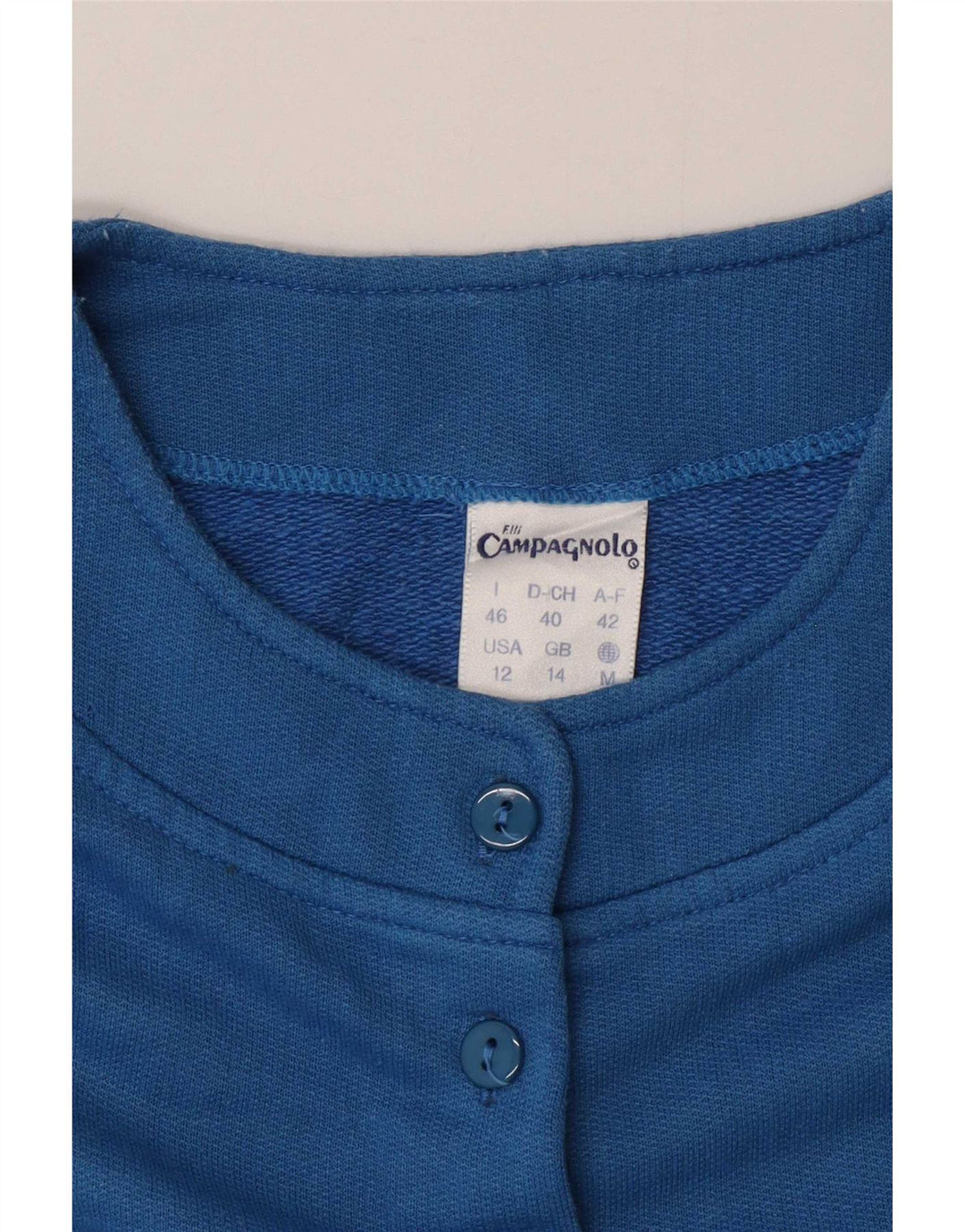 F.LLI Campagnolo Felpa con grafica da donna Maglione UK 14 Large Blu