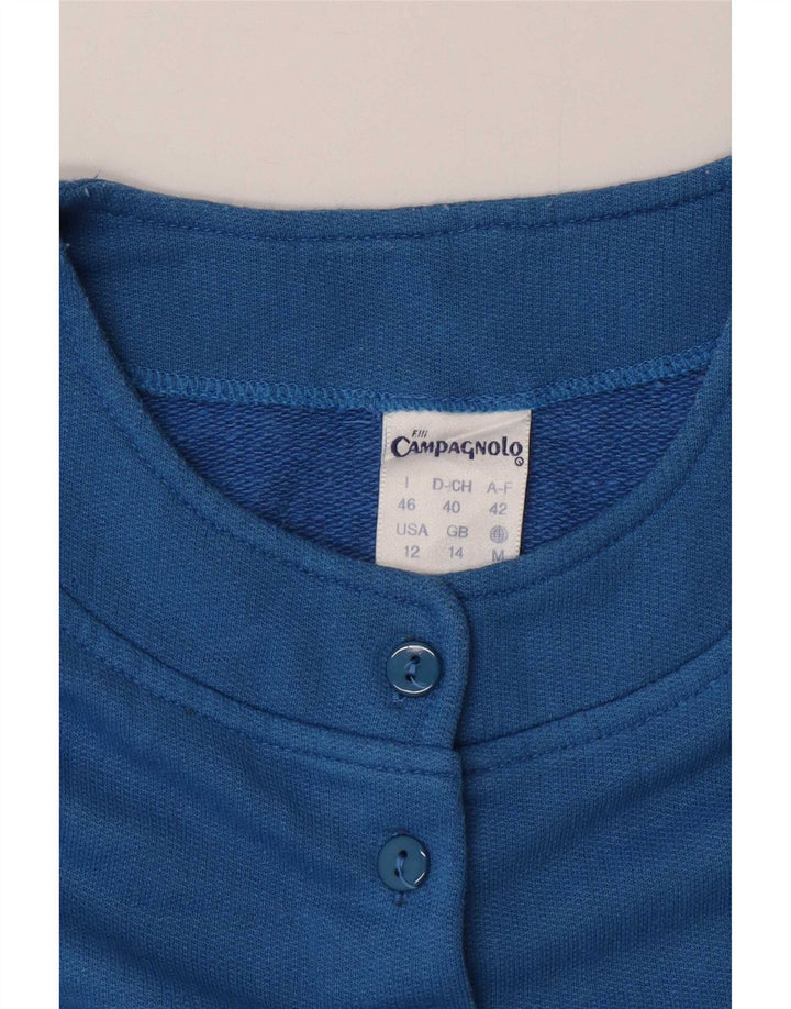 F.LLI Campagnolo Felpa con grafica da donna Maglione UK 14 Large Blu
