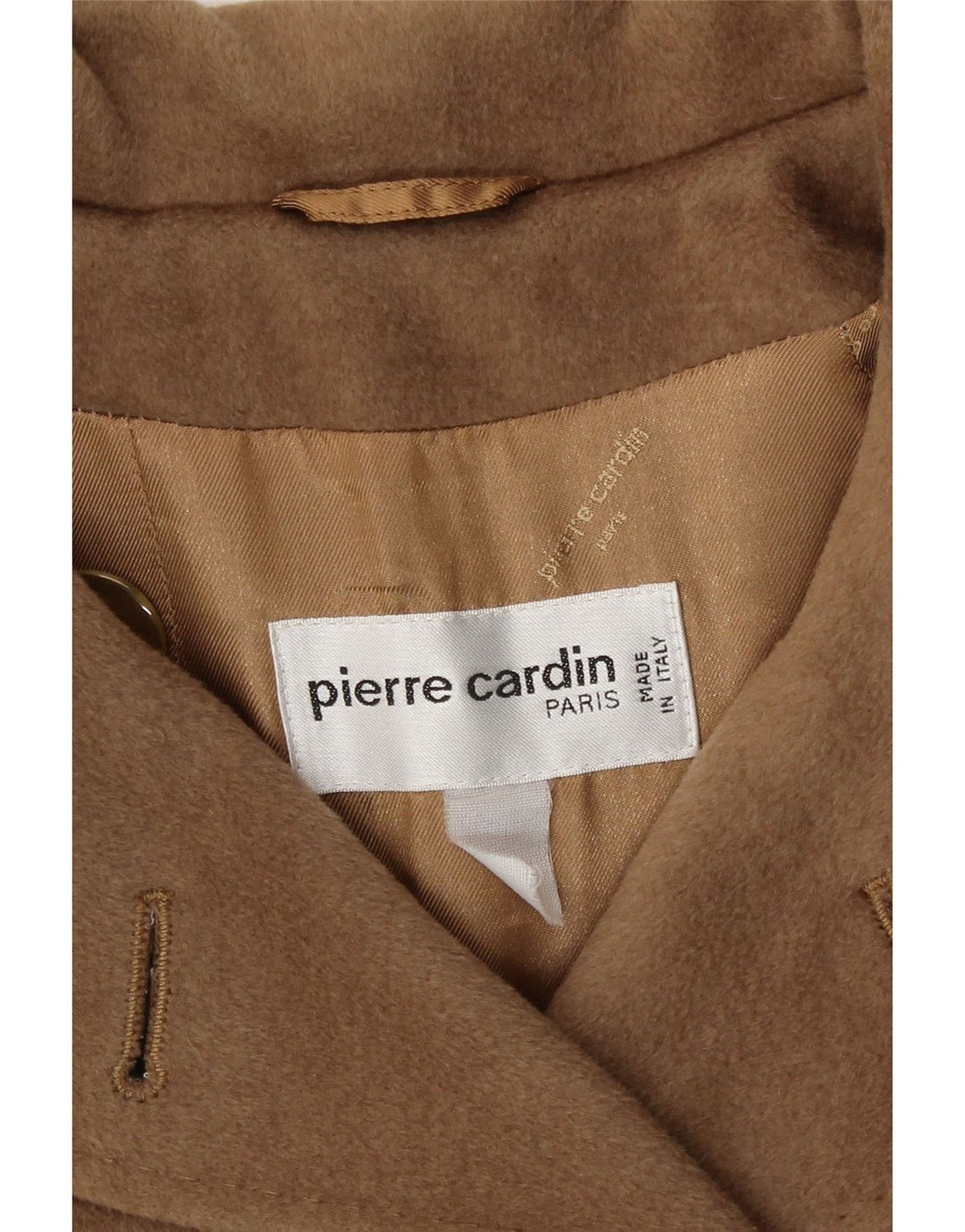 Cappotto doppiopetto da donna Pierre Cardin UK 14 grande marrone