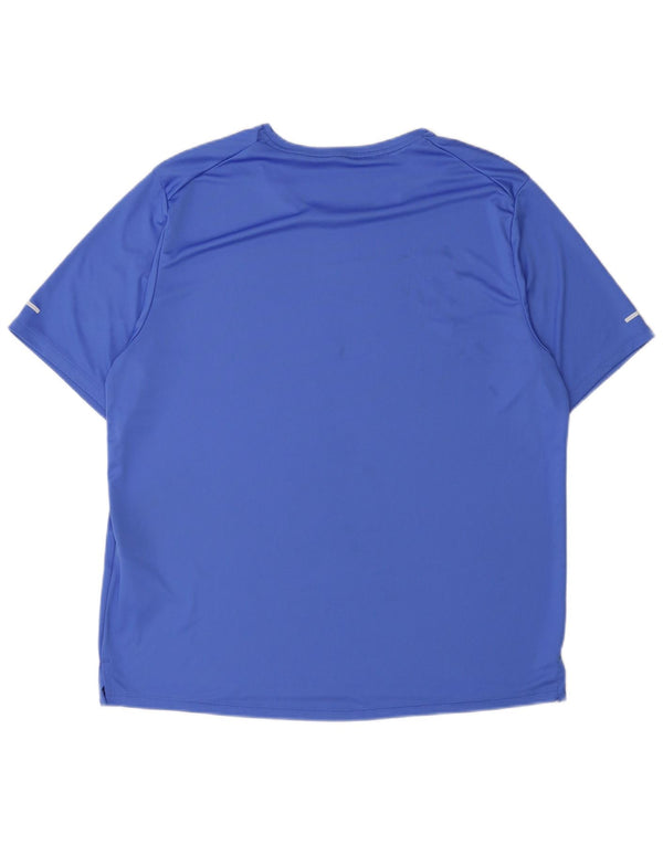 T-shirt grafica Nike Dri Fit da uomo, grande, in poliestere blu