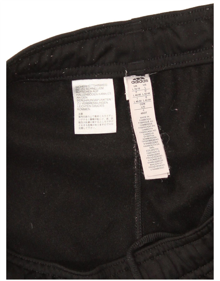 Pantaloni da tuta da donna Adidas UK 16/18 Large Nero Poliestere