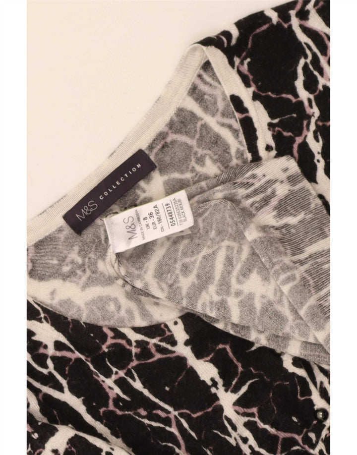 Maglione maglione con scollo a barca da donna Marks & Spencer UK 8 piccolo nero