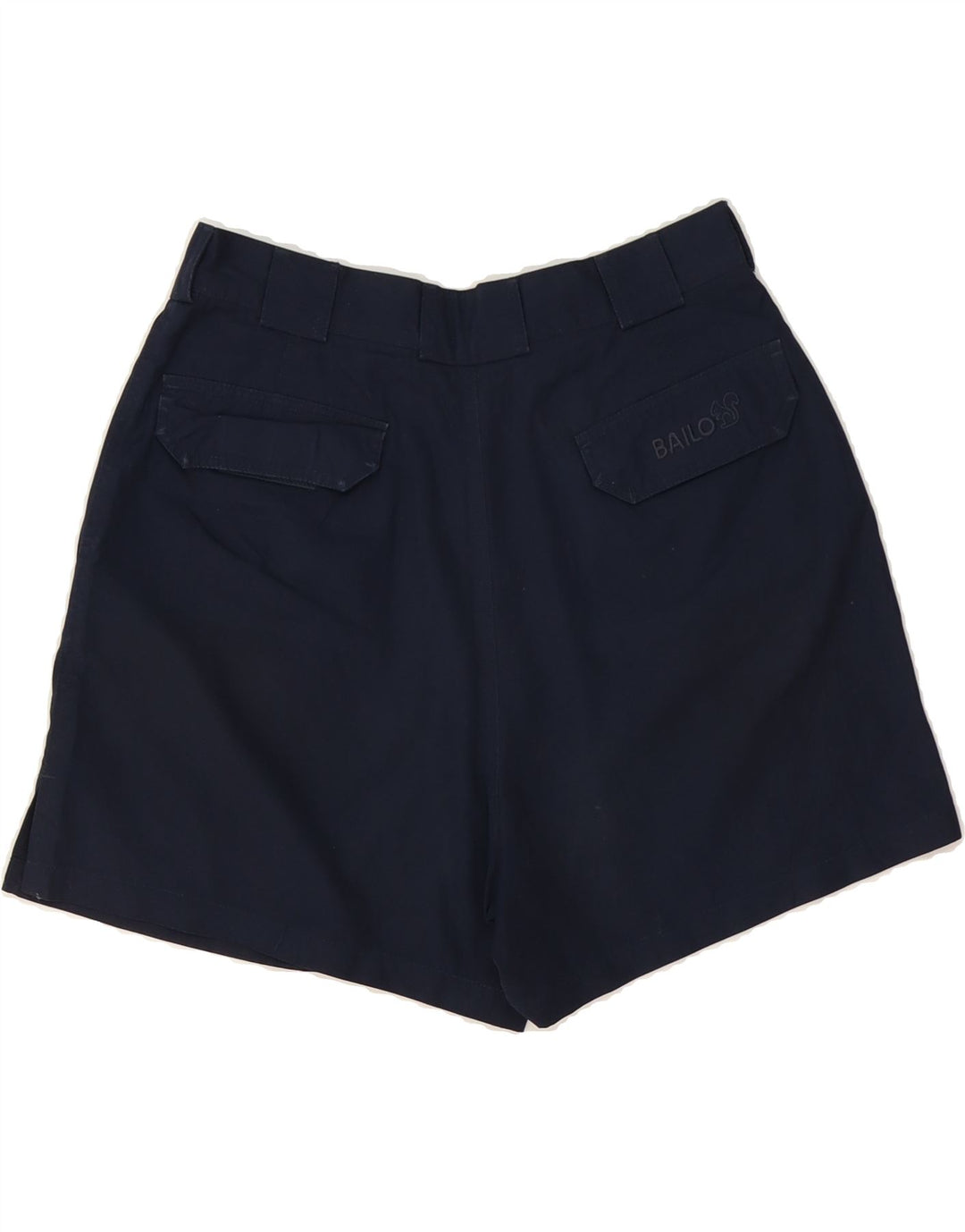BAILO Womens High Waist Cargo Shorts IT 46 Large W28 Navy Blue Polyester Vintage Bailo and Second-Hand Bailo from Messina Hembry 