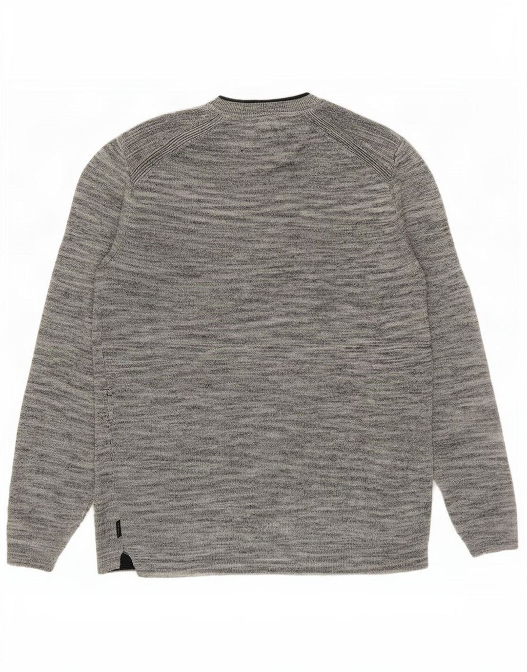 Maglione maglione girocollo da uomo Ted Baker taglia 3 Lino screziato grigio medio