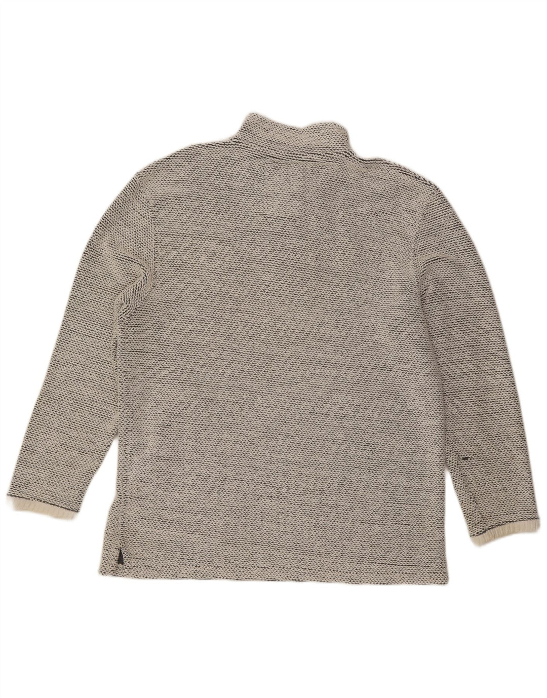 Felpa con collo con zip da uomo Weird Fish, maglione grande grigio