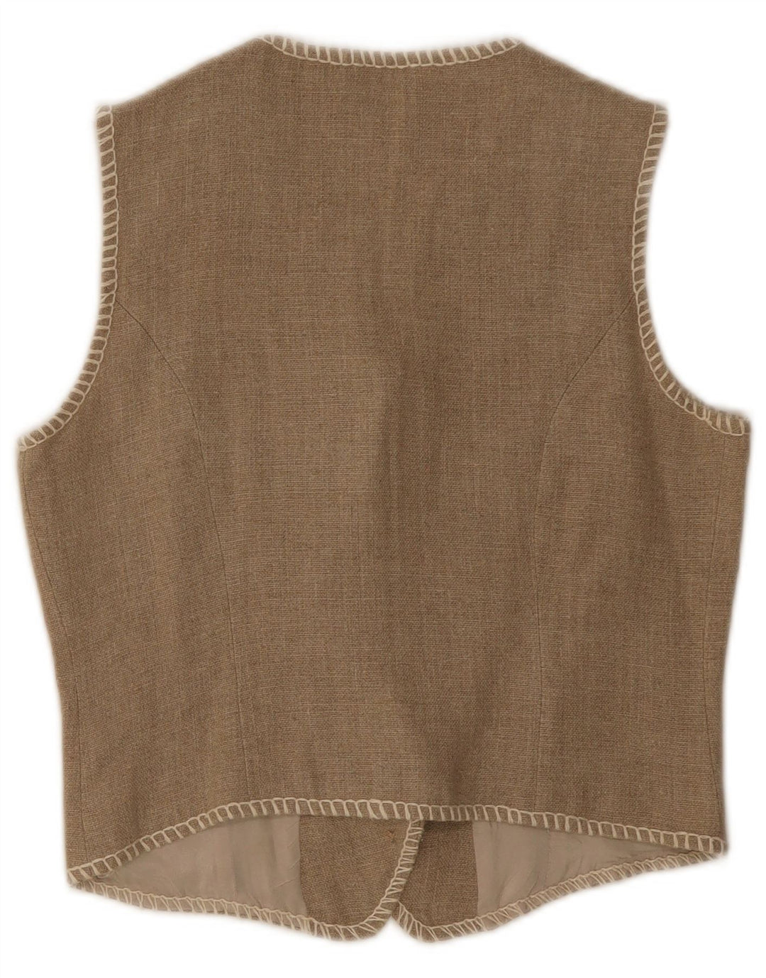 Gilet Donna Seventy IT 44 Beige Medio Lino