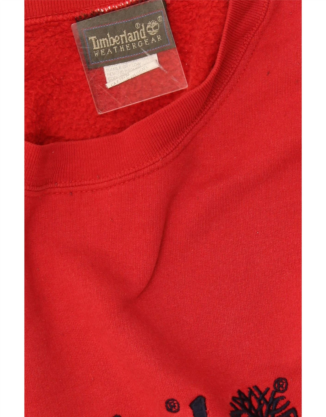 Felpa grafica da uomo Timberland Maglione rosso medio in cotone
