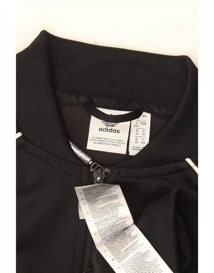 Giacca da tuta da donna Adidas UK 12 Medium Nero Poliestere