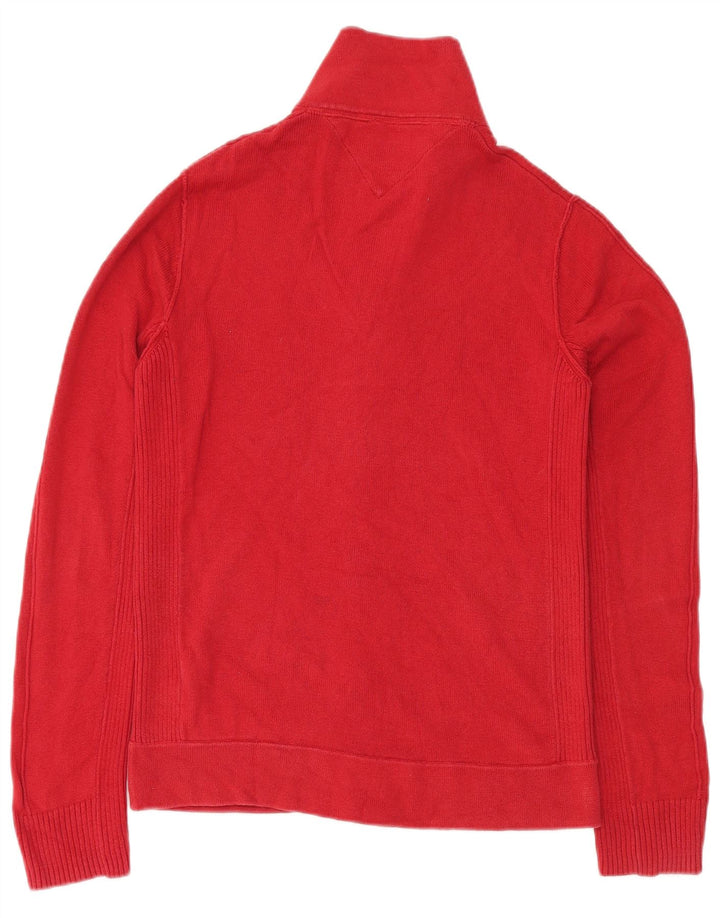 Maglione cardigan classico da uomo Tommy Hilfiger grande cotone rosso