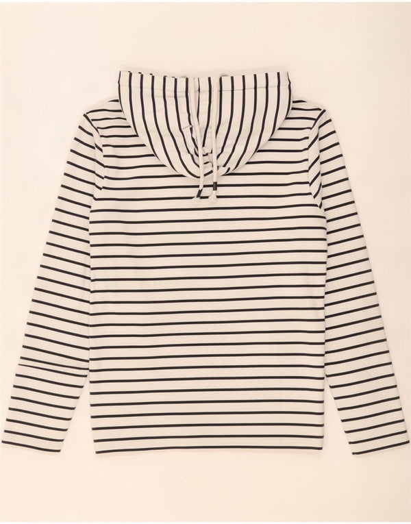 Maglione con cappuccio da donna Fat Face UK 10 Piccolo cotone a righe bianche