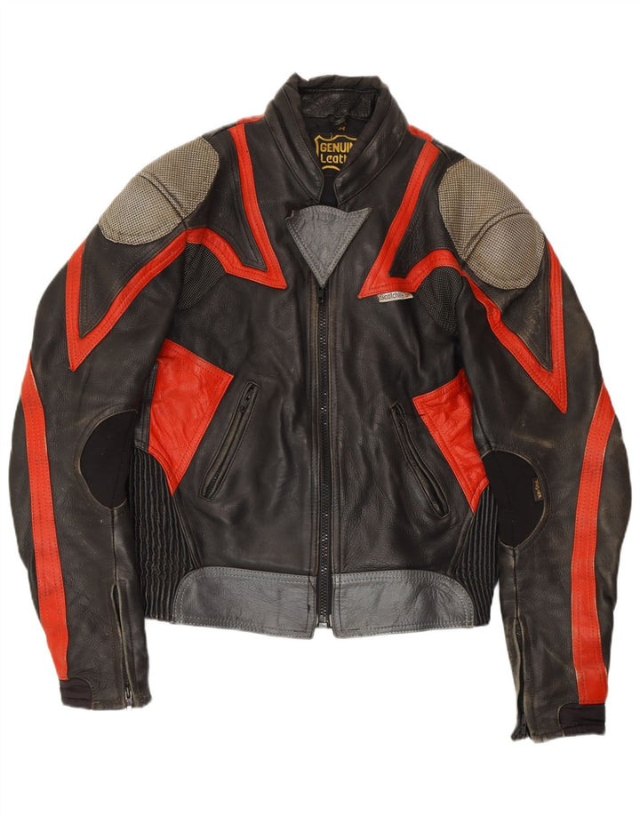 Giubbotto bomber da uomo SCOTCHLITE 3M IT 54 2XL Pelle color block nera