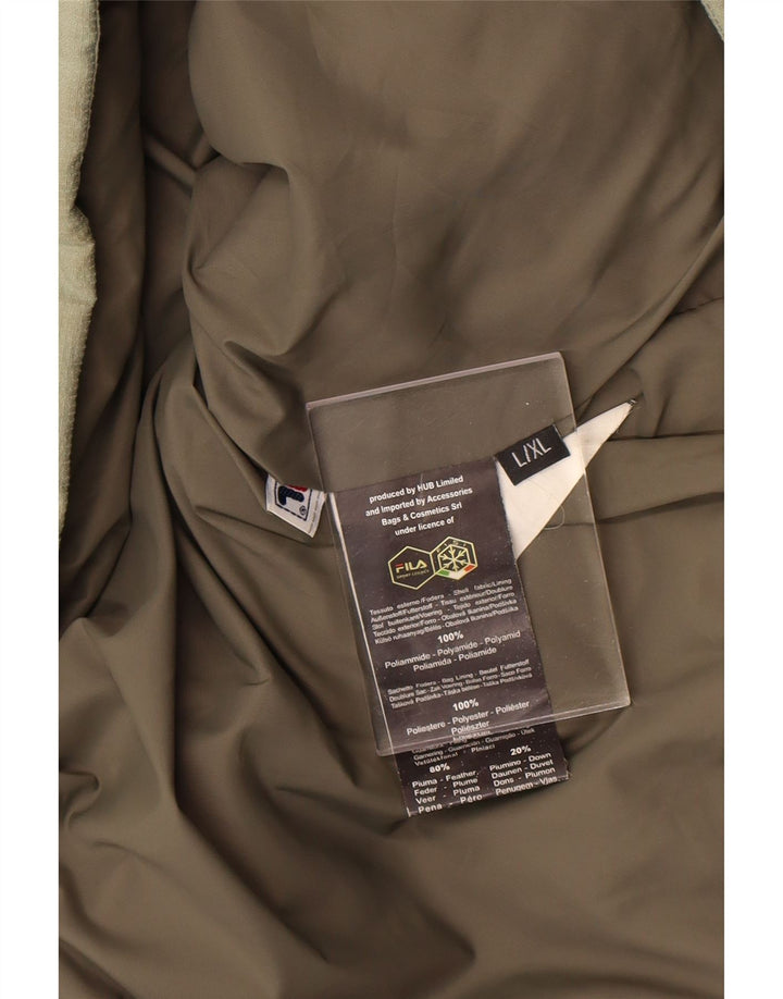 Giacca imbottita con cappuccio Fila da uomo UK 40 grande verde