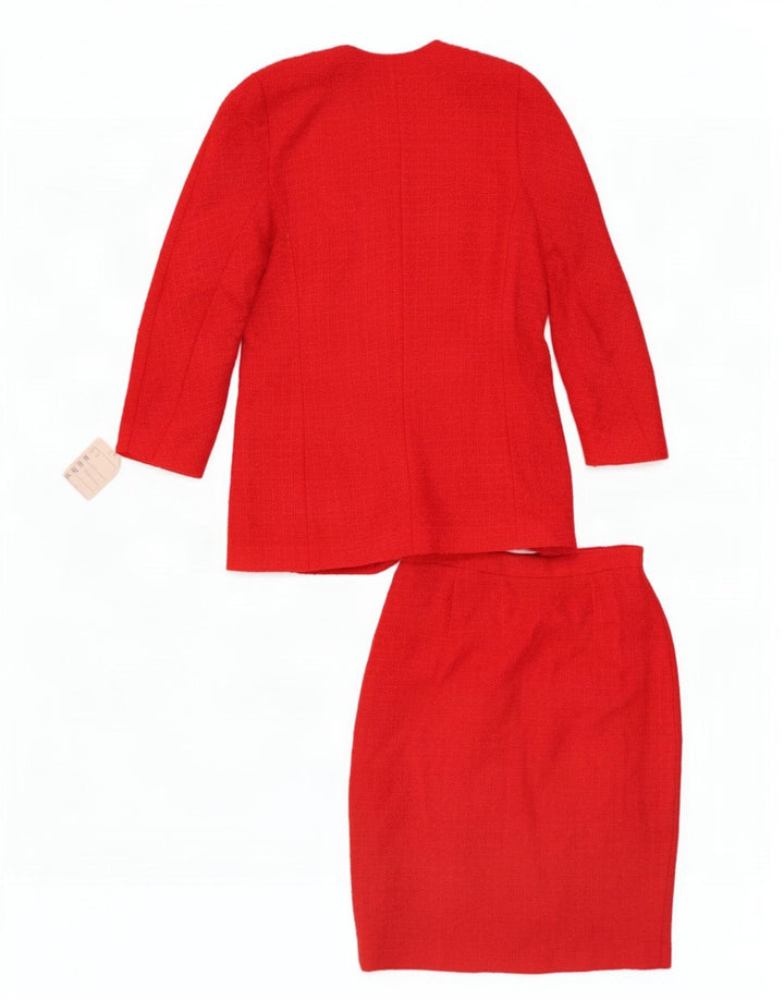 Elsa Zanella Set gonna da donna a 6 bottoni in 2 pezzi IT 46 Large W30 Lana rossa