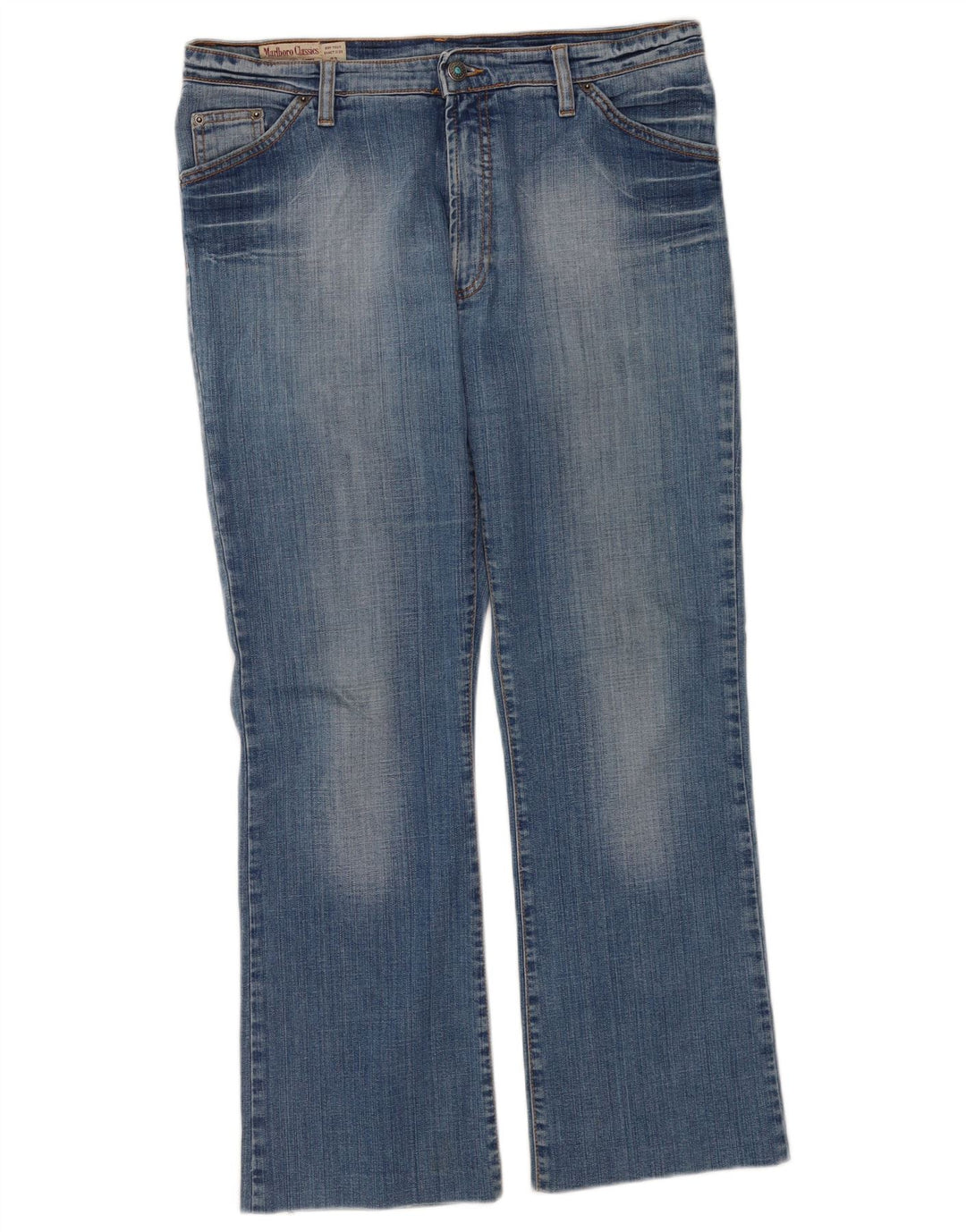 Jeans dritti da donna Marlboro Classics W33 L28 cotone blu