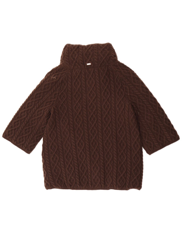 Giacca imbottita Herno da donna in maglia con maniche a 3/4 EU 40 Lana marrone medio