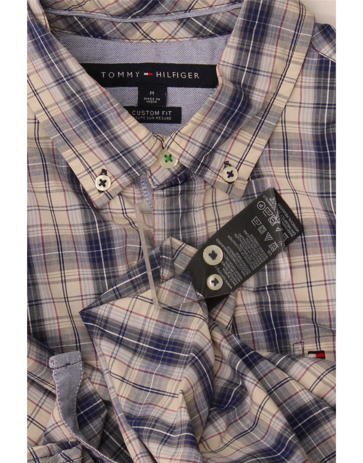 Camicia da uomo su misura Tommy Hilfiger in cotone a quadri blu medio