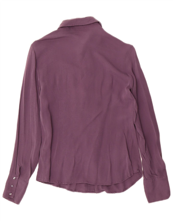 Blunauta Camicia Blusa Donna IT 44 Viola Medio Seta