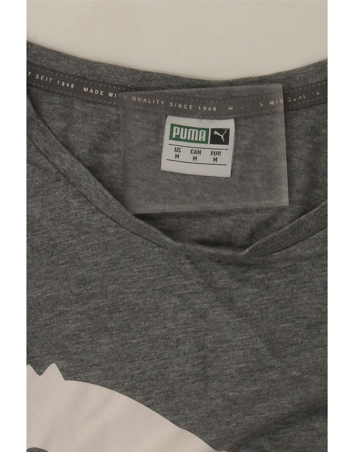 T-shirt grafica da uomo Puma Top grigio medio chiazzato