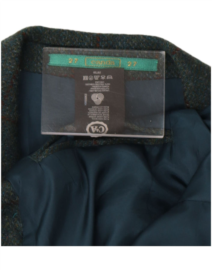 Giacca blazer da uomo a 2 bottoni Canda UK 40 grande lana vergine scozzese blu