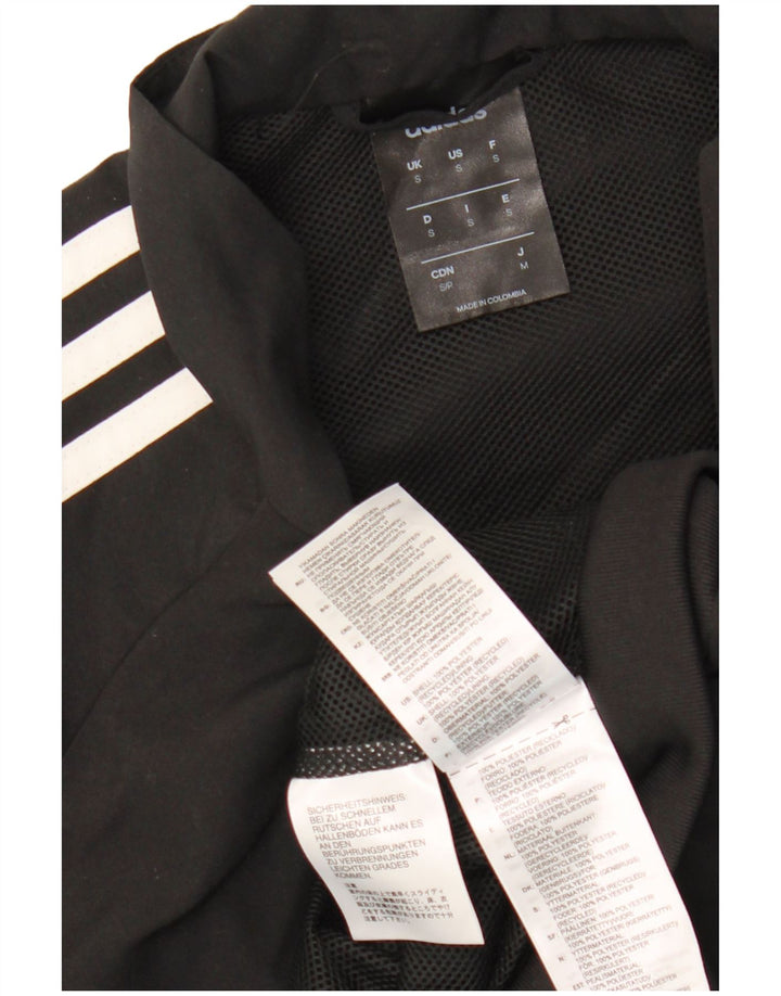 Giacca da ginnastica Adidas Climalite da uomo piccola in poliestere nero