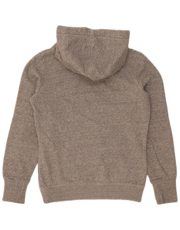 Felpa con cappuccio grafica da donna Superdry UK 14 Cotone chiazzato grigio medio