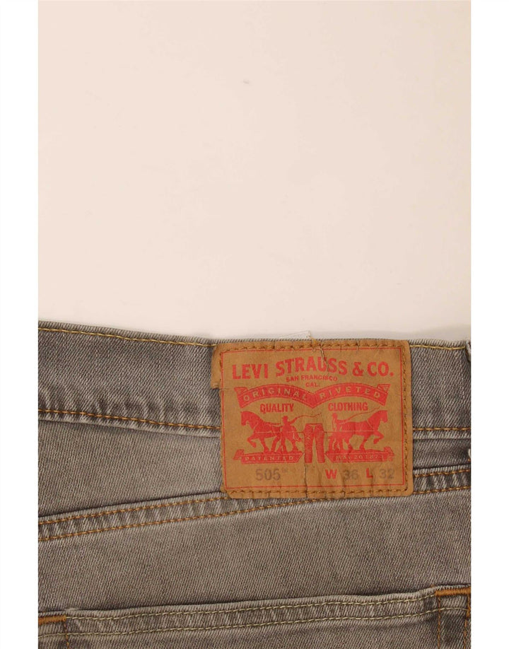 Levi's Uomo 505 Jeans dritti W36 L32 Cotone grigio