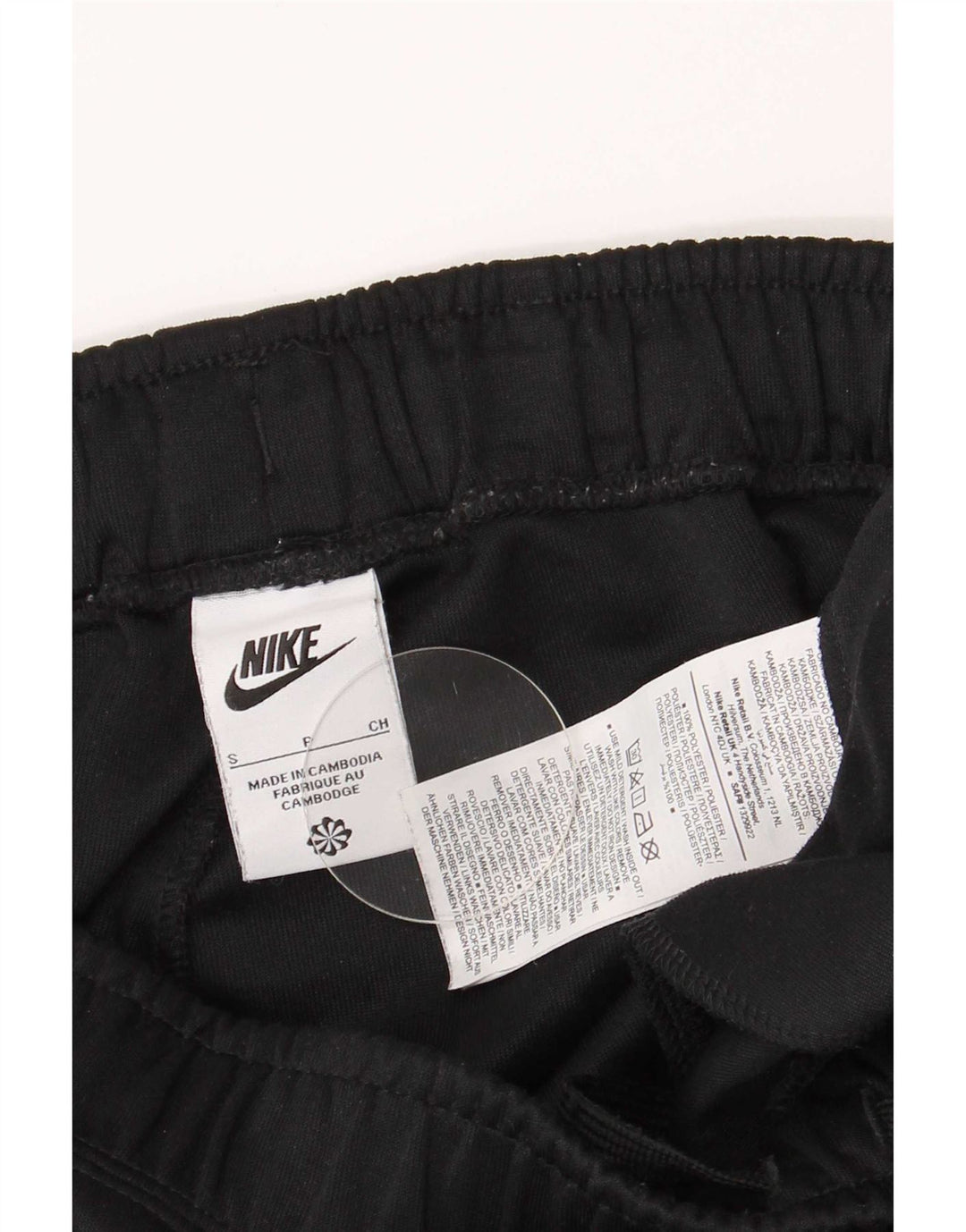 Pantaloni da tuta con grafica Nike da uomo, pantaloni da jogging, piccoli, in poliestere nero