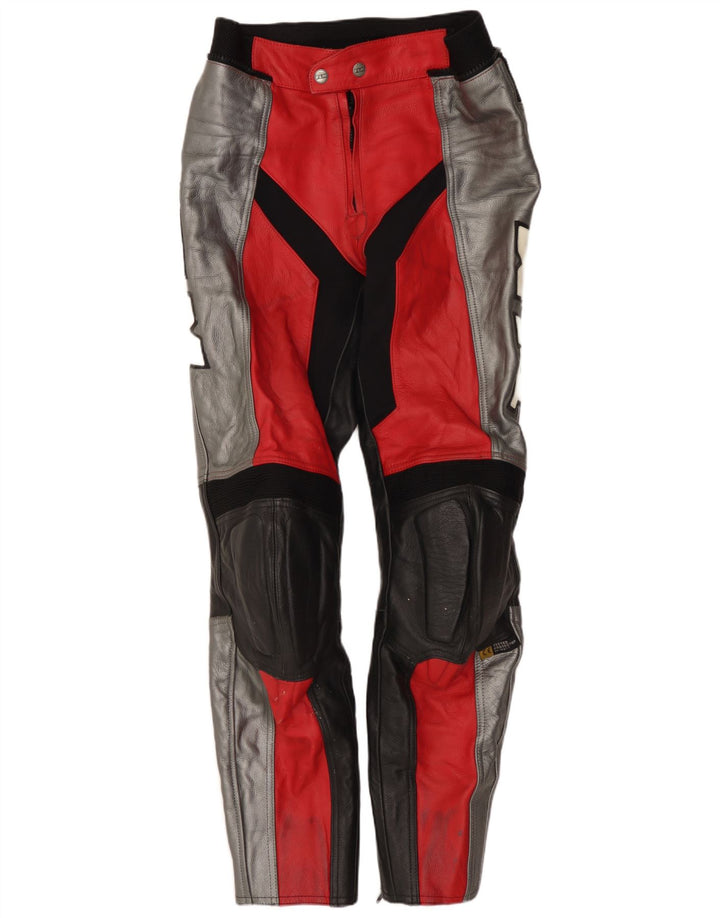 FLM Set da 2 pezzi con grafica moto da uomo IT 52 grande in pelle multicolore