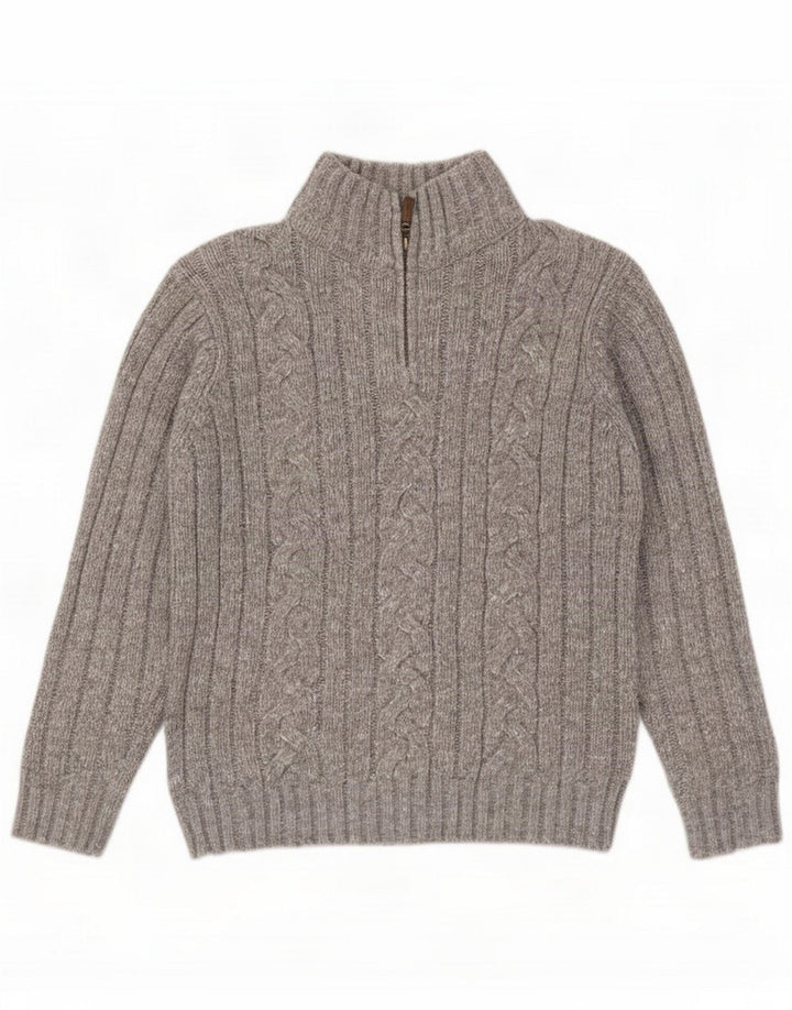 Marks & Spencer Maglione da uomo con collo con zip North Coast Grigio medio