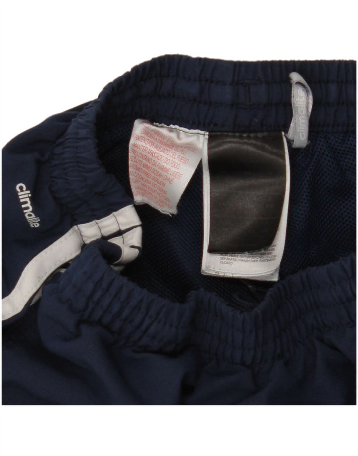 Pantaloni della tuta ADIDAS da ragazzo Climalite 9-10 anni in poliestere blu navy