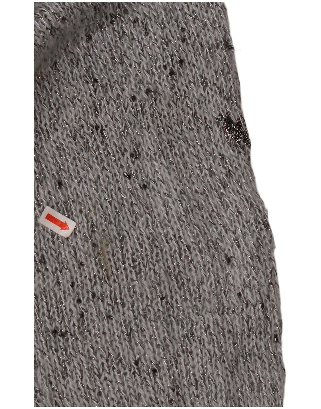 KRIZIA MAGLIA Maglione maglione girocollo da donna UK 18 XL Angora chiazzato grigio