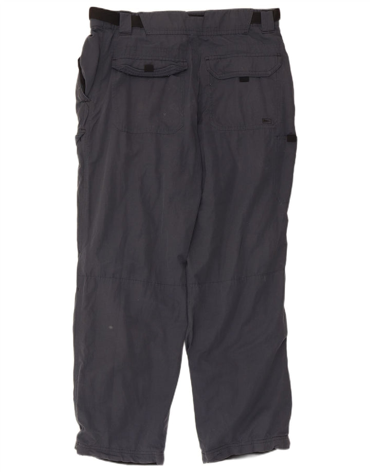 Pantaloni cargo dritti da uomo Marks & Spencer W34 L31 blu navy in poliammide