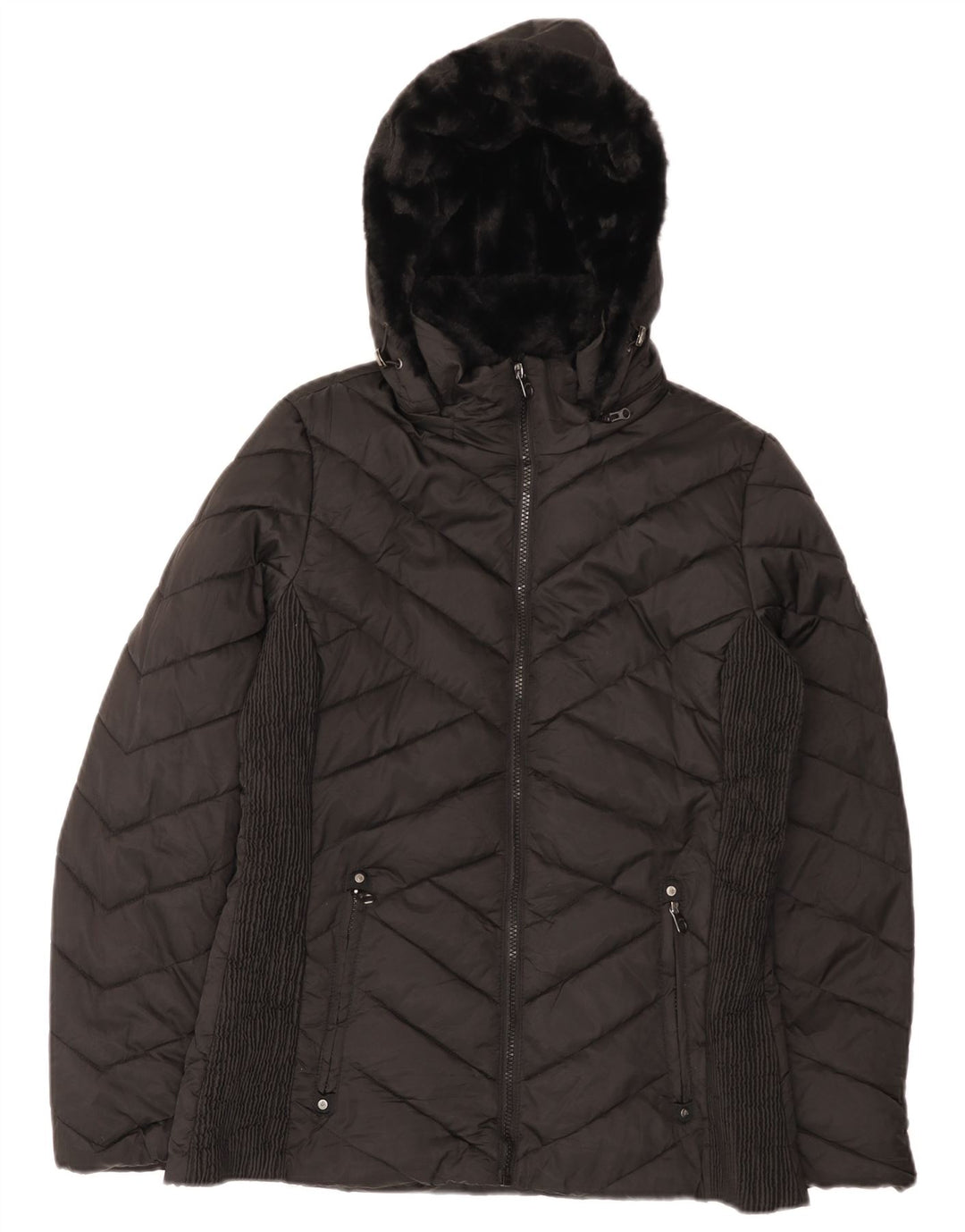 Giacca imbottita con cappuccio da donna Nautica UK 14 poliestere nero medio