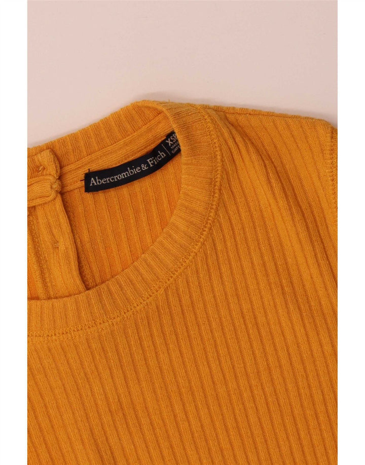 Abito basic petite da donna Abercrombie & Fitch UK 6 XS poliestere giallo