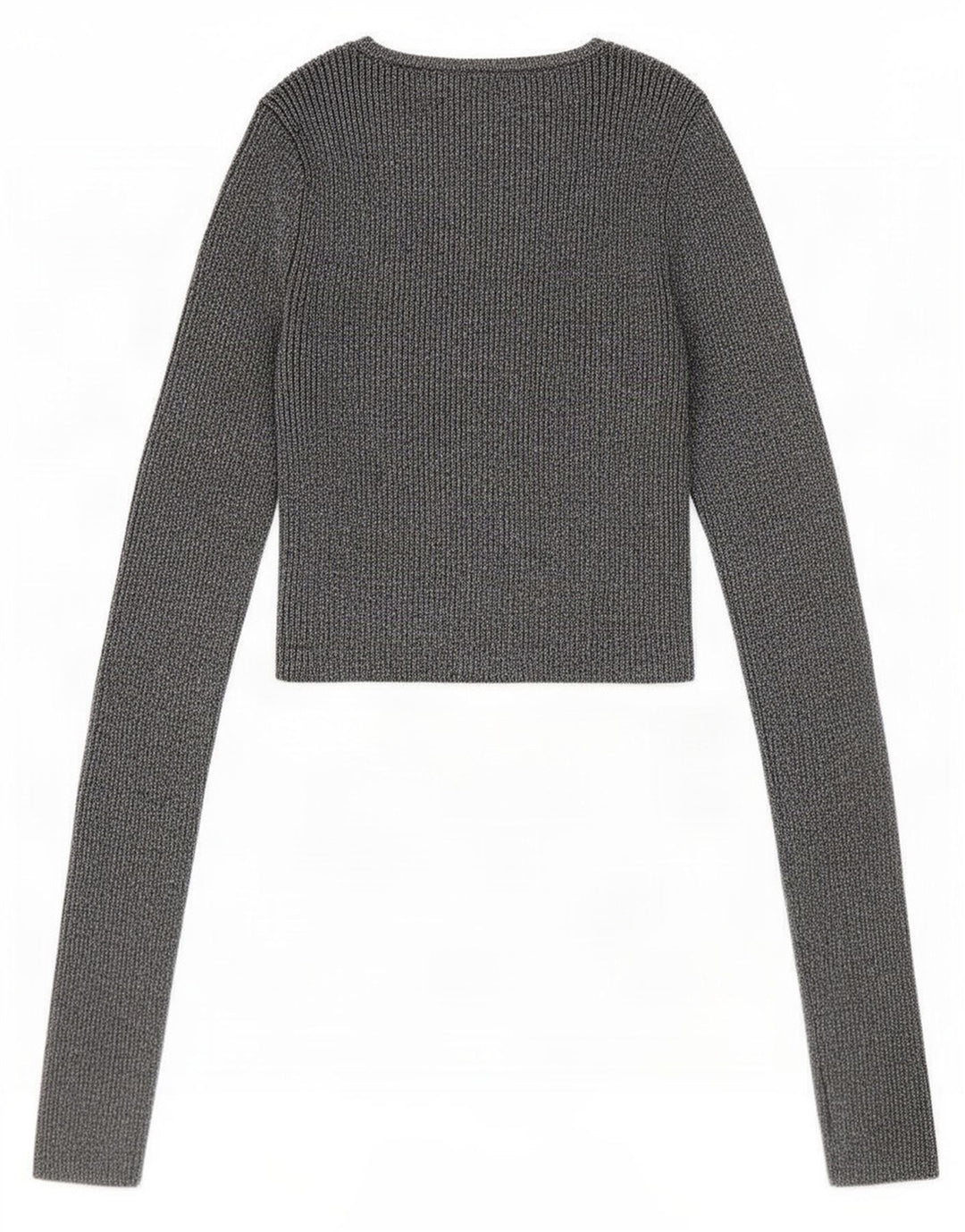 Top corto in camicetta corta da donna Zara UK 8 piccolo in viscosa chiazzata argento